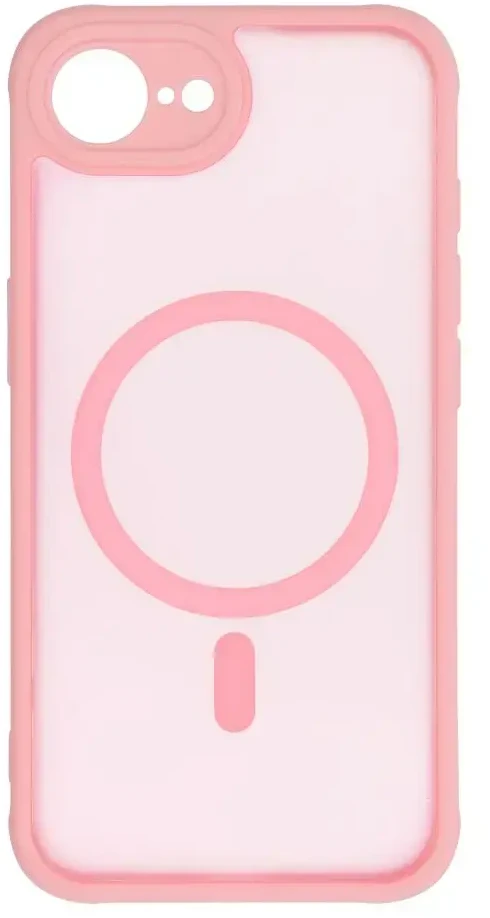 Dėklas Oem Case for iPhone 16e (SE 4 2025) / 17e Full Matte Mag Cover compatible with MagSafe light pink