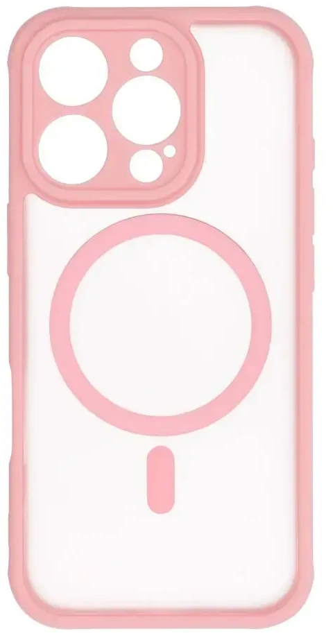 OEM dėklas, skirtas „iPhone 16 PRO“ visiškai matiniam „Mag“ dangteliui, suderinamas su „MagSafe“, šviesiai rožinis