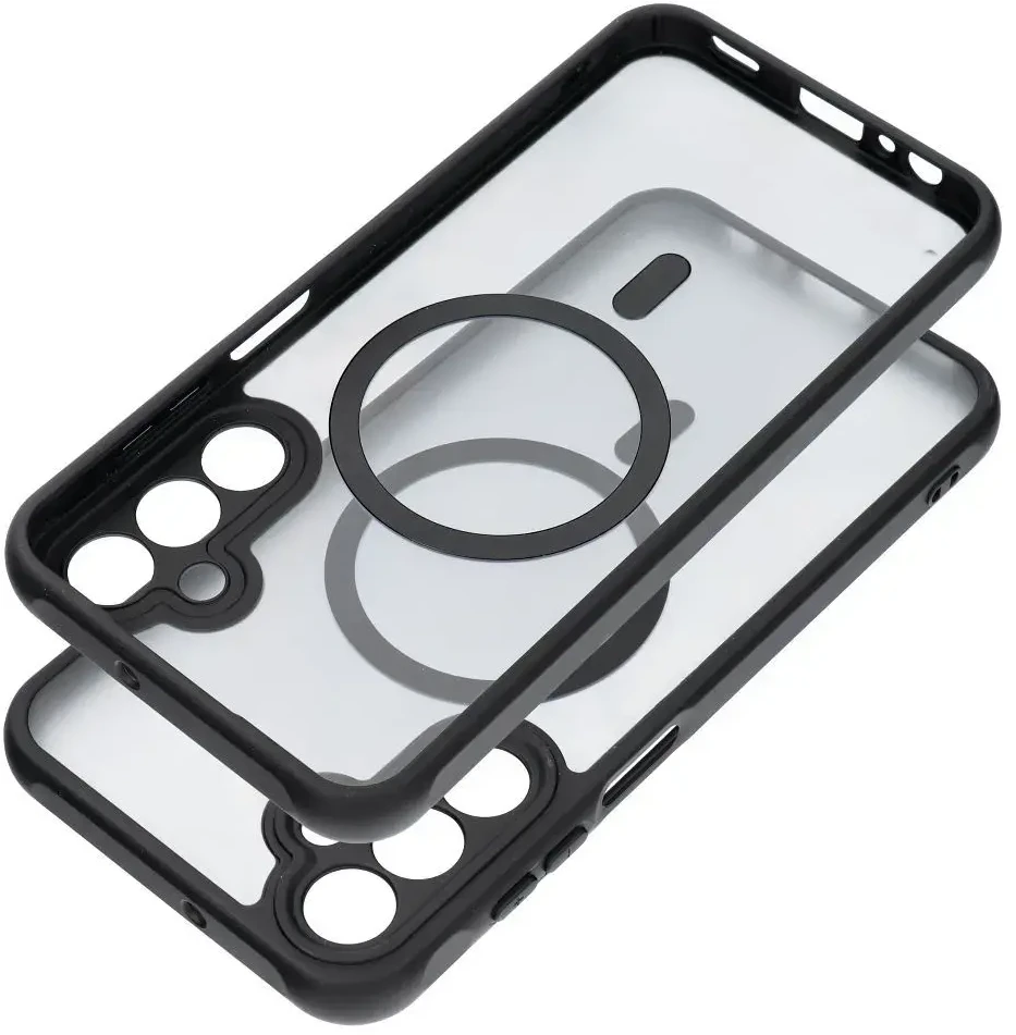 Oem FULL MATTE MAG COVER dėklas suderinamas su MagSafe skirtas Samsung Galaxy A15 juodos spalvos