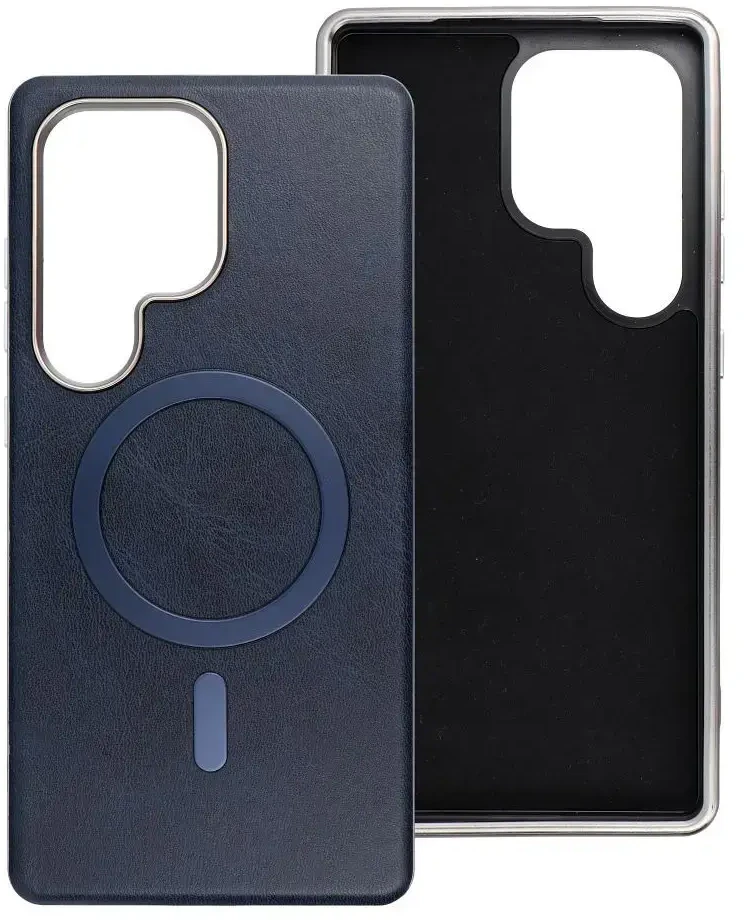 Oem GENTLEMAN MAG COVER dėklas suderinamas su MagSafe skirtas Samsung Galaxy A36 mėlynos spalvos