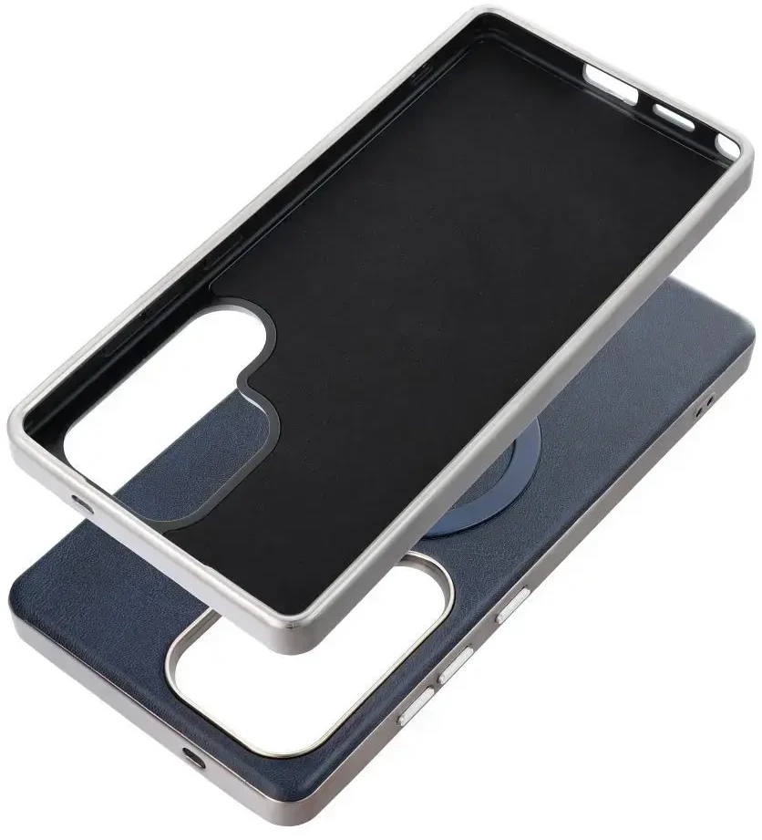 Oem GENTLEMAN MAG COVER dėklas suderinamas su MagSafe skirtas Samsung Galaxy A36 mėlynos spalvos