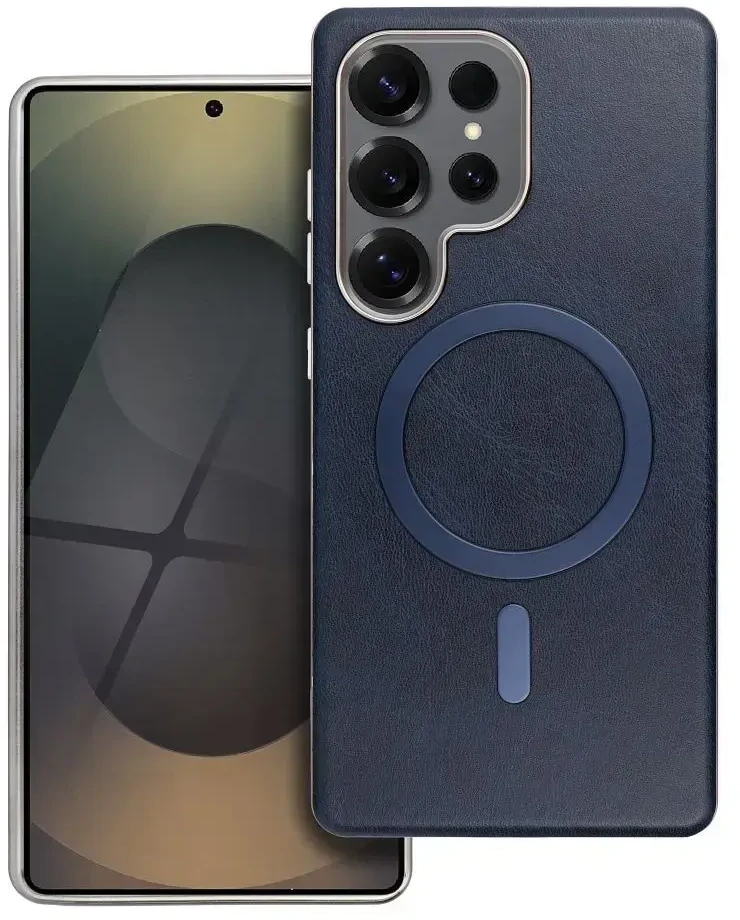 Oem GENTLEMAN MAG COVER dėklas suderinamas su MagSafe skirtas Samsung Galaxy A36 mėlynos spalvos