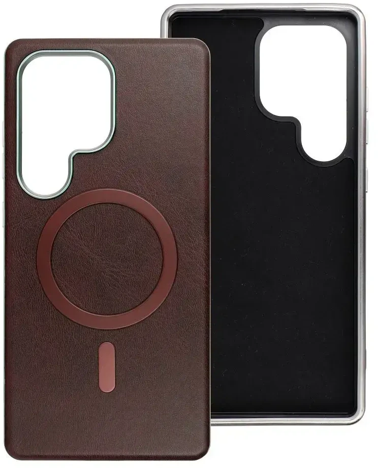 Oem Dėklas na Samsung A57 Gentleman Mag Cover zgodne su MagSafe ruda