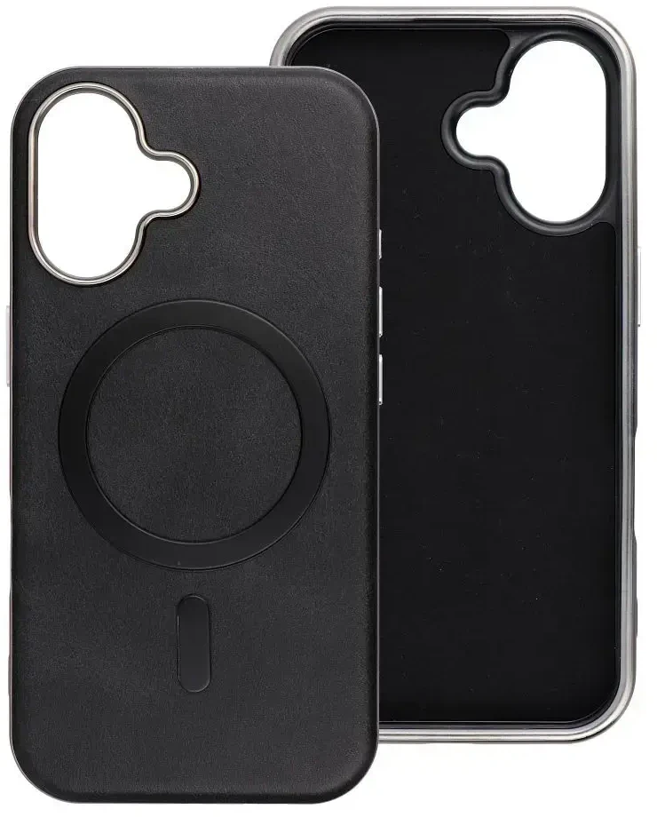 Oem GENTLEMAN MAG COVER dėklas suderinamas su MagSafe skirtas Apple iPhone 13 juodos spalvos