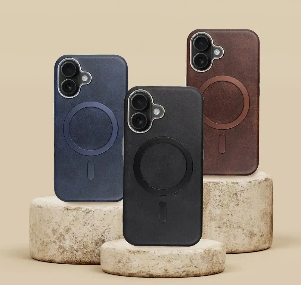 Oem GENTLEMAN MAG COVER dėklas suderinamas su MagSafe skirtas Apple iPhone 13 juodos spalvos