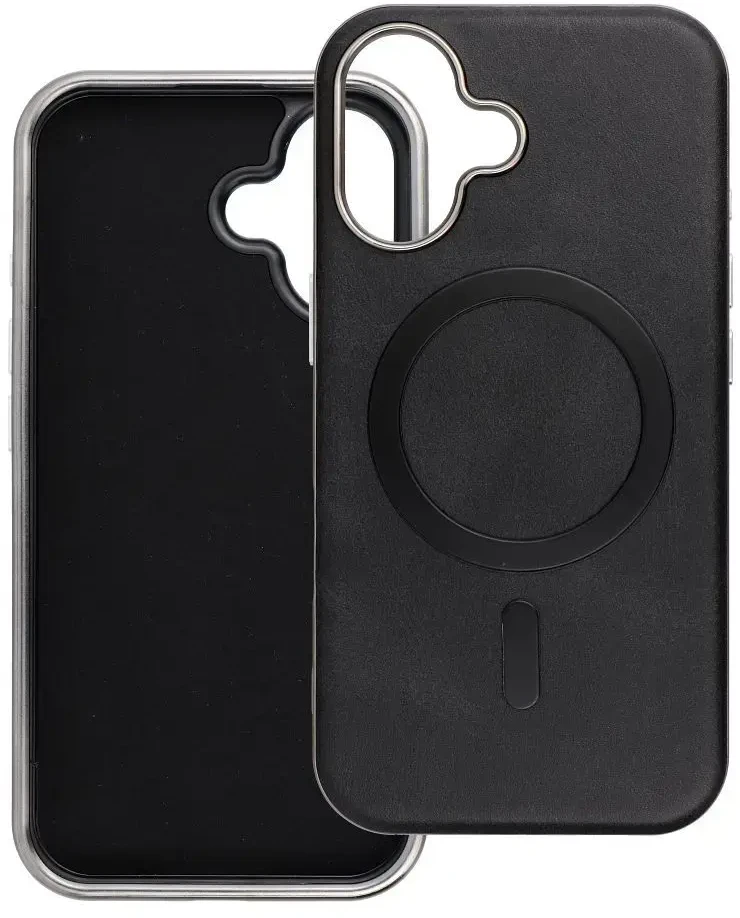 OEM dėklas, skirtas iPhone 16 PRO MAX, „Gentleman Mag Cover“, suderinamas su „MagSafe“ (juodas)