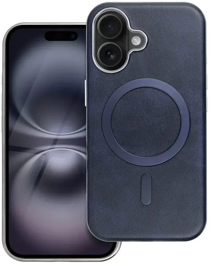 OEM dėklas, skirtas iPhone 17 AIR, Gentleman Mag Cover, suderinamas su MagSafe, tamsiai mėlynas
