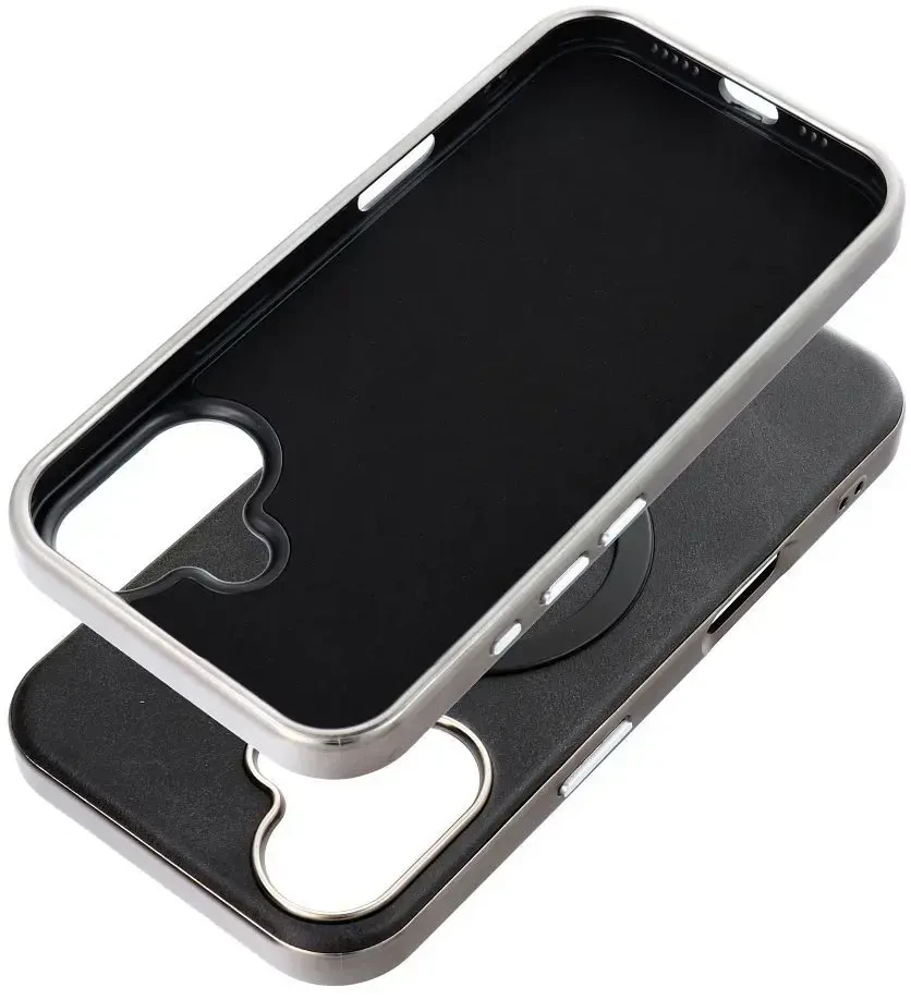 Oem GENTLEMAN MAG COVER dėklas suderinamas su MagSafe skirtas Apple iPhone 13 juodos spalvos