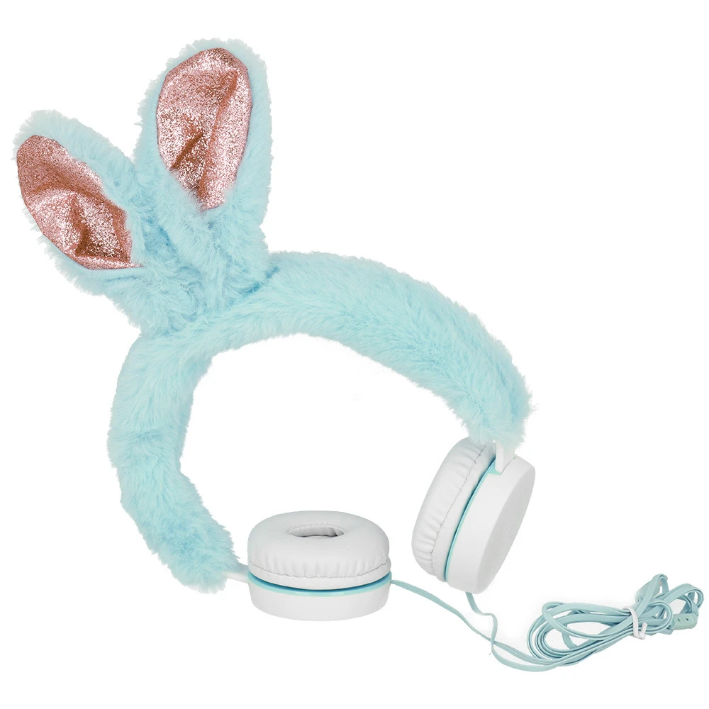 Oem GJBY ausinės – Plush RABBIT mėlynos spalvos