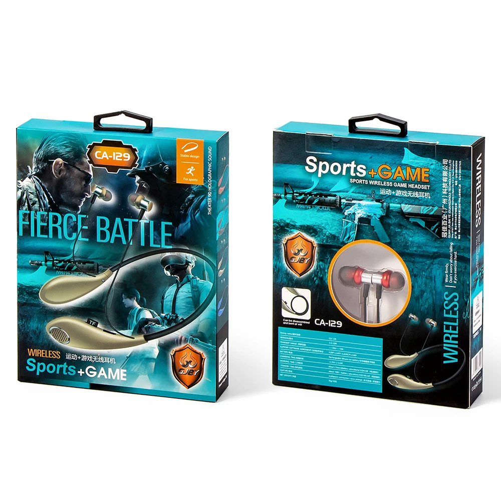 GJBY ausinės – SPORTS BLUETOOTH CA-129 raudonos spalvos