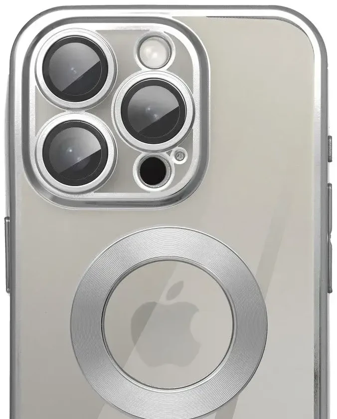 Dėklas Oem Case for iPhone 16e (SE 4 2025) / 17e Glam sidabrinis