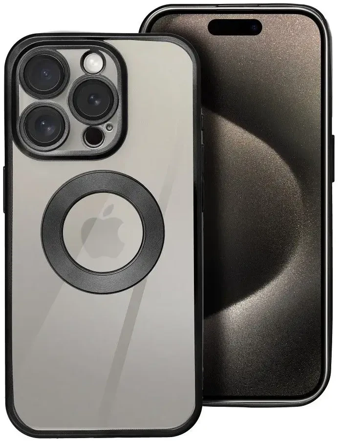 OEM dėklas, skirtas iPhone 17 Pro Max / 18 Pro Max (žemas kameros kraštas) Glam juodas