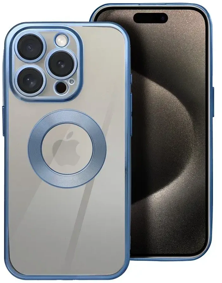 OEM dėklas, skirtas iPhone 17 Pro Max / 18 Pro Max (žemas kameros kraštas) Glam mėlynas