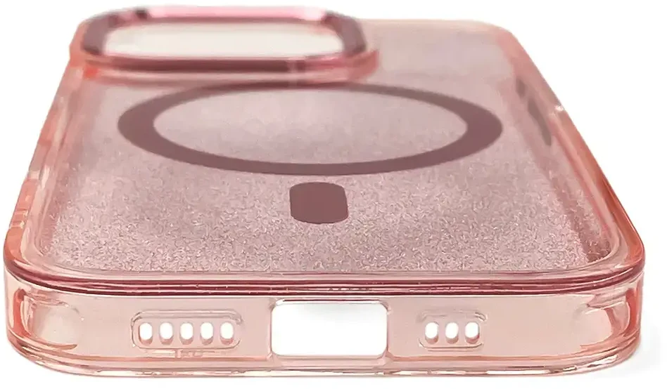 Hurtel Glitter dėklas skirtas Samsung Galaxy S26/S26 Pro Compatible with MagSafe – rožinės spalvos