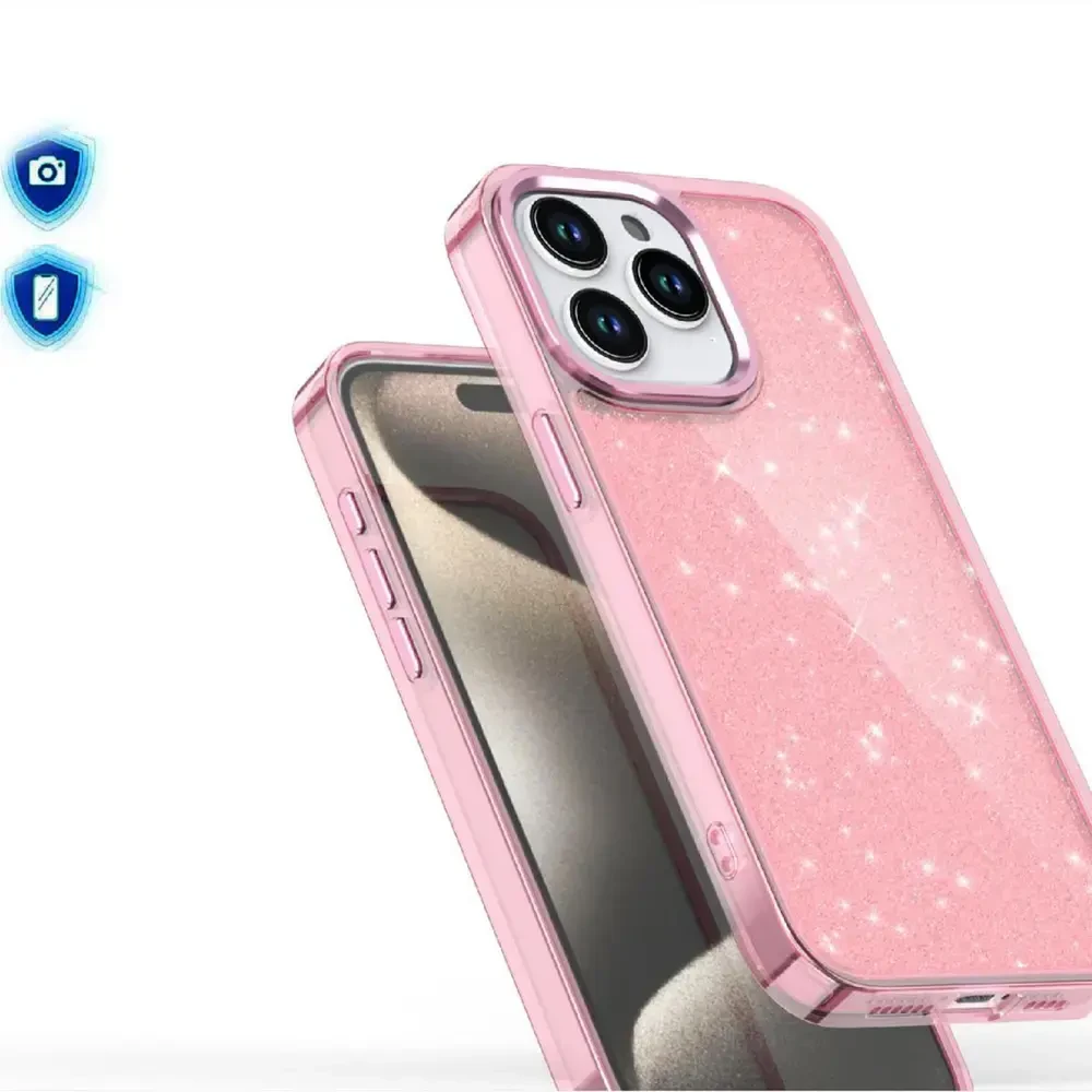 Hurtel Glitter Apple iPhone 16 Pro – dėklas telefonui skaidrus