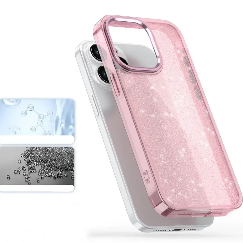 Hurtel Glitter Apple iPhone 16 Pro Max – dėklas telefonui skaidrus