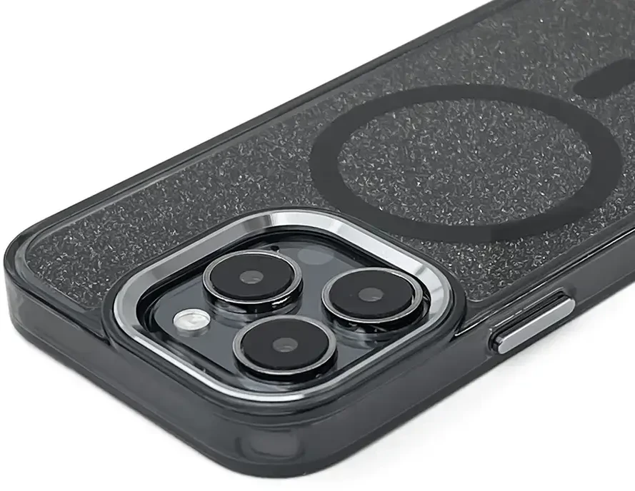 Hurtel Glitter MagSafe Apple iPhone 16 – dėklas telefonui juodos spalvos