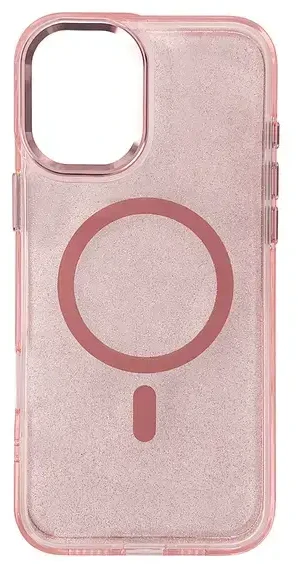 Hurtel Glitter dėklas su MagSafe skirtas Samsung Galaxy A26 5G – rožinės spalvos