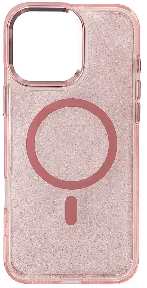 Hurtel Glitter MagSafe Apple iPhone 16 Pro Max – dėklas telefonui rožinės spalvos su blizgučiais