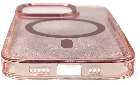 Hurtel Glitter dėklas su MagSafe skirtas Samsung Galaxy A26 5G – rožinės spalvos