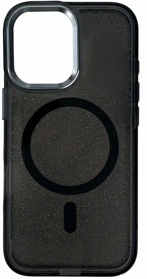 Hurtel Glitter MagSafe Apple iPhone 16 – dėklas telefonui juodos spalvos