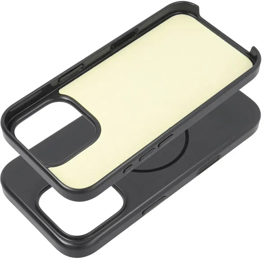 OEM dėklas, skirtas iPhone 17 AIR, blizgus Mag dėklas, suderinamas su MagSafe juodas