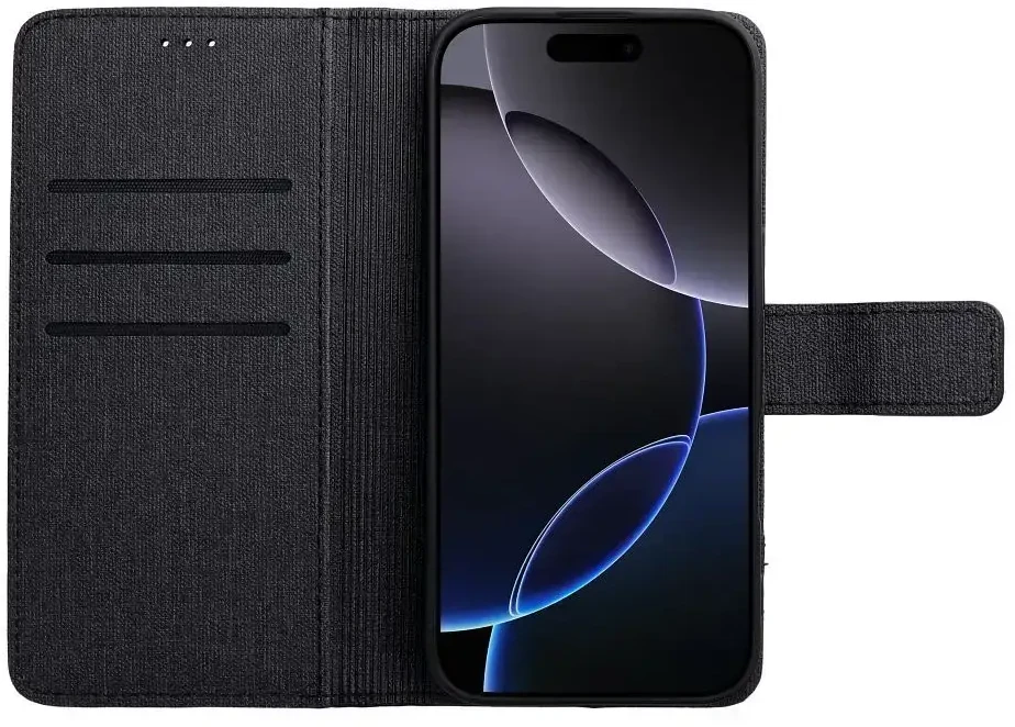 Dėklas Oem GOMMA Book skirtas Xiaomi Redmi 14C juodos spalvos