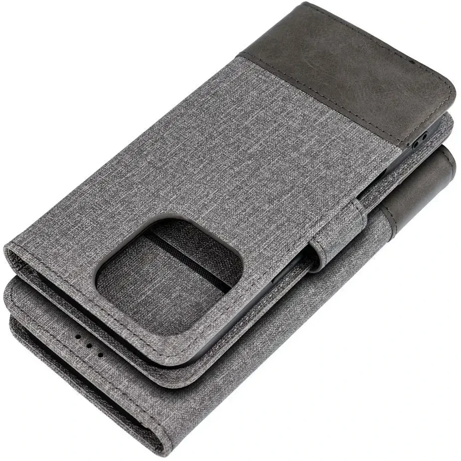 Dėklas Oem GOMMA Book skirtas Xiaomi Redmi Note 14 PRO 4G pilkos spalvos