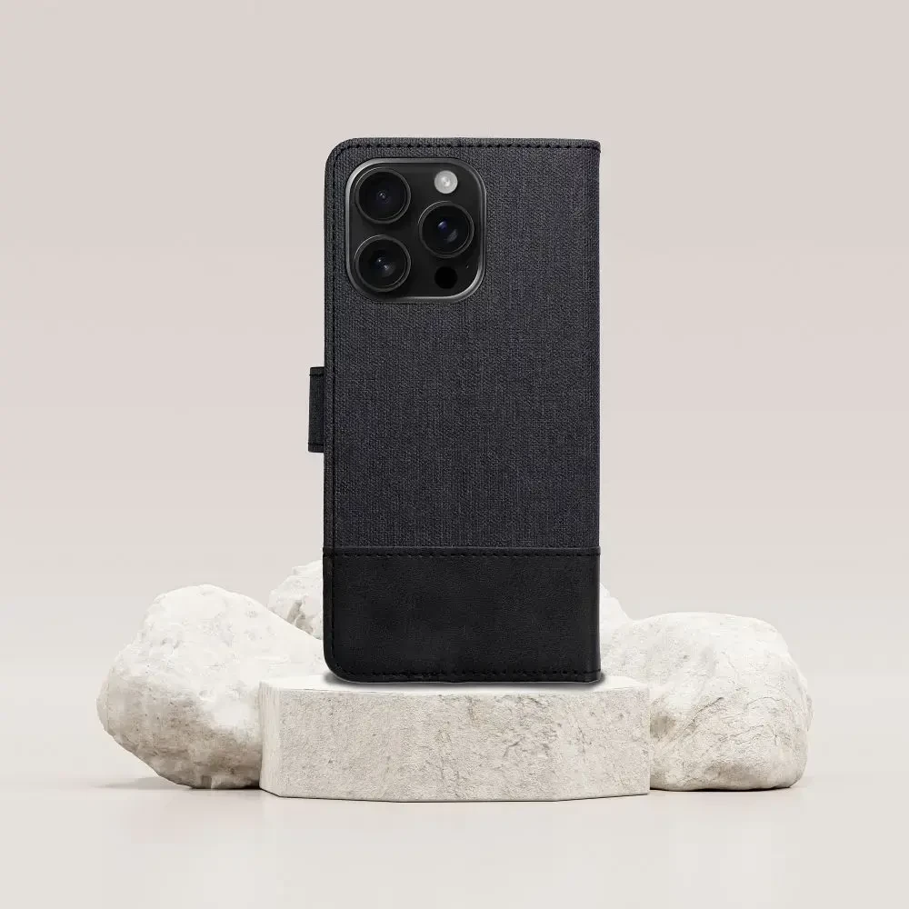 Dėklas Oem GOMMA Book skirtas Xiaomi Redmi Note 14 4G (GLOBAL - 164,84mm x 78,15mm x 8,16mm) juodos spalvos