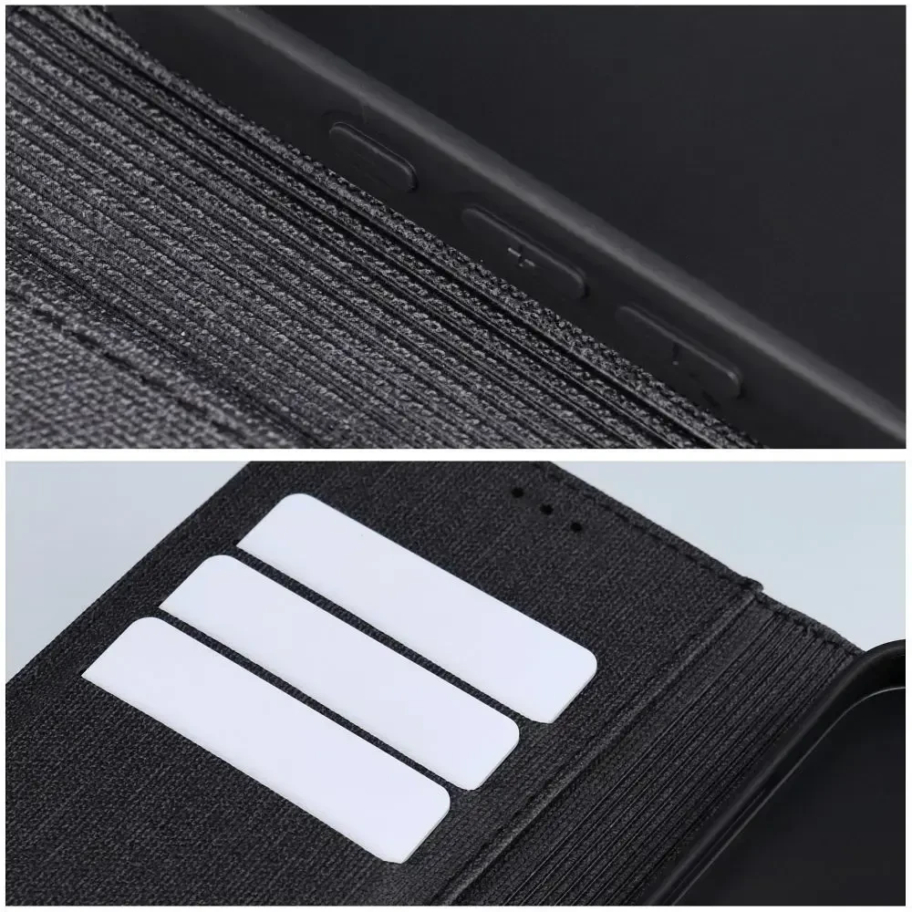 Dėklas Oem GOMMA Book skirtas Xiaomi Redmi Note 14 4G (GLOBAL - 164,84mm x 78,15mm x 8,16mm) juodos spalvos