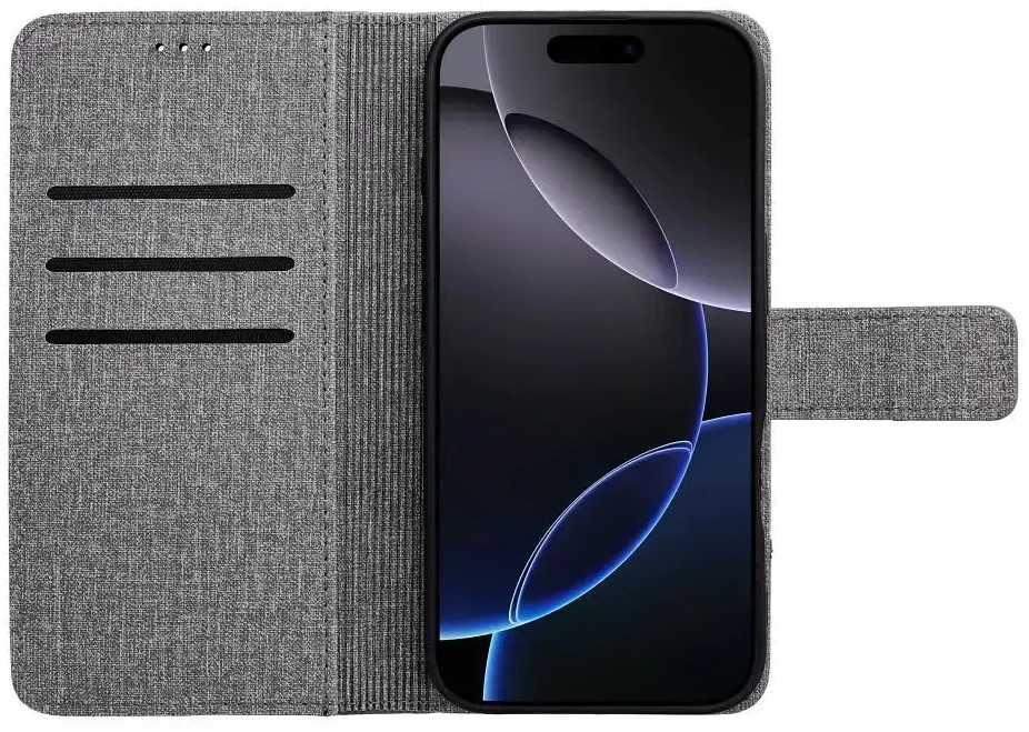 Dėklas Oem GOMMA Book skirtas Xiaomi Redmi Note 14 PRO 4G pilkos spalvos