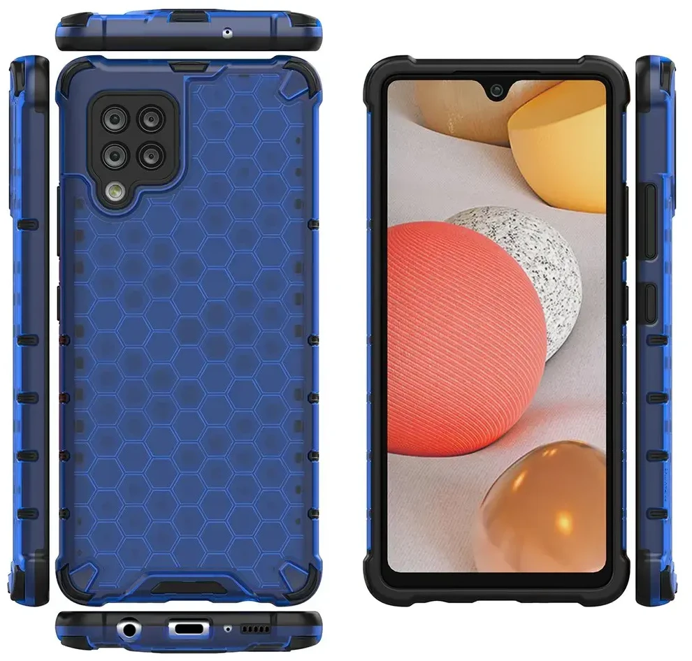 Hurtel Honeycomb dėklas skirtas Samsung Galaxy A42 5G, mėlynas