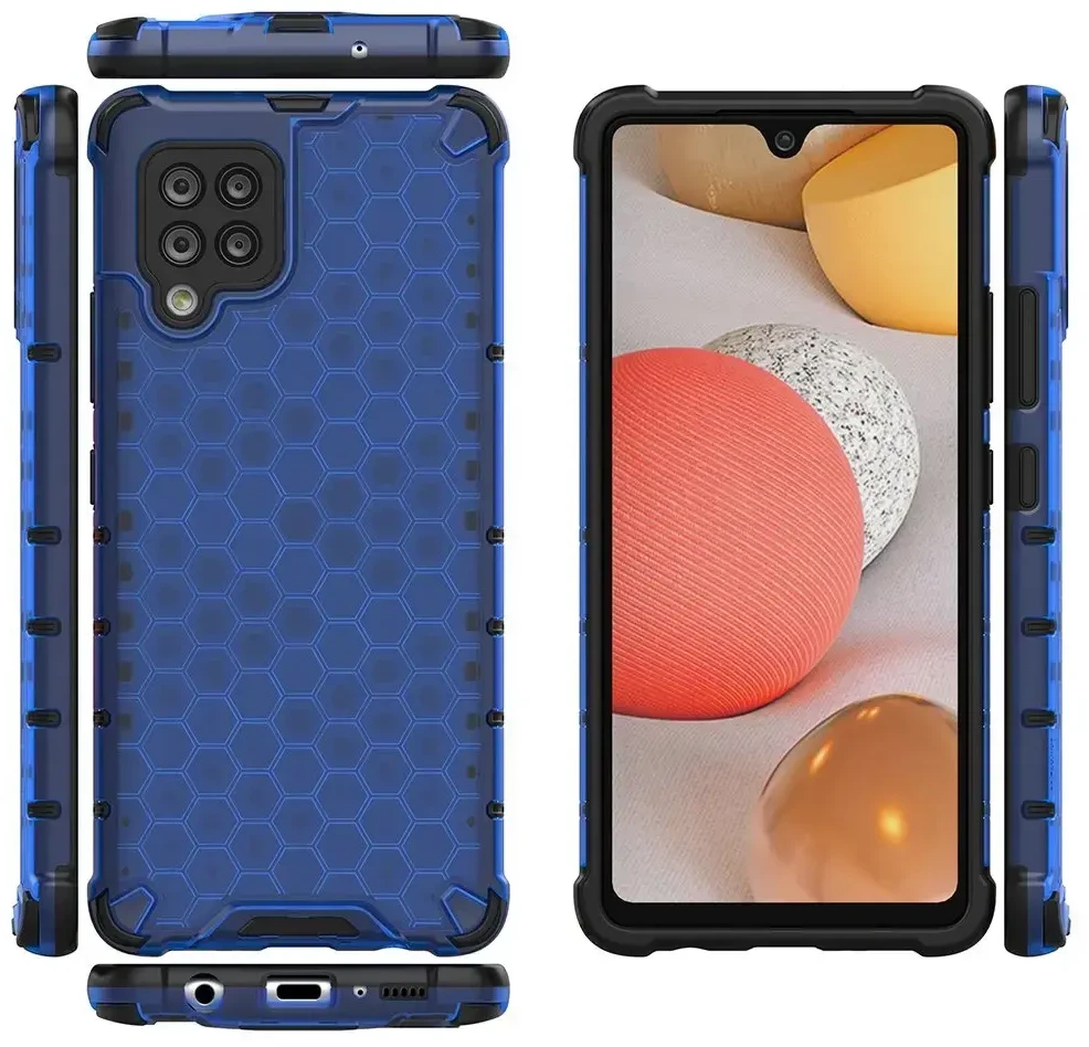 Hurtel Honeycomb dėklas skirtas Samsung Galaxy A42 5G, mėlynas