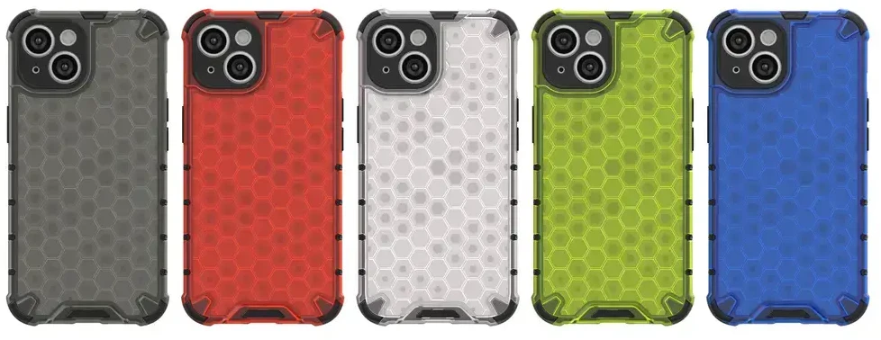 Hurtel Honeycomb dėklas skirtas iPhone 14, skaidrus