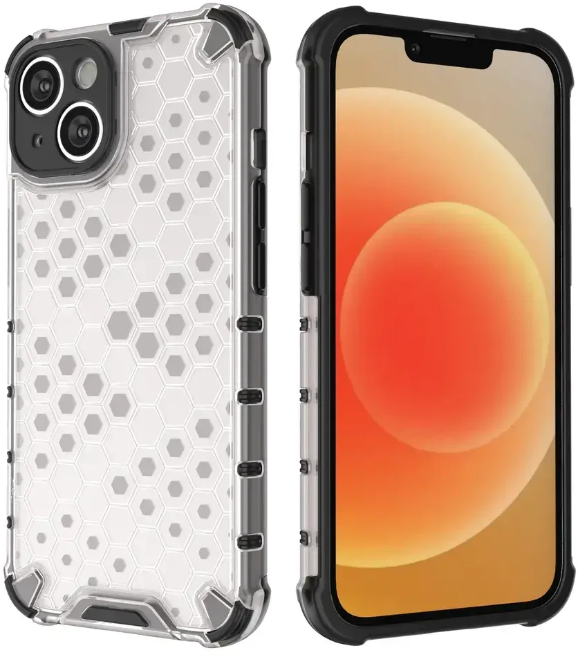 Hurtel Honeycomb dėklas skirtas iPhone 14, skaidrus