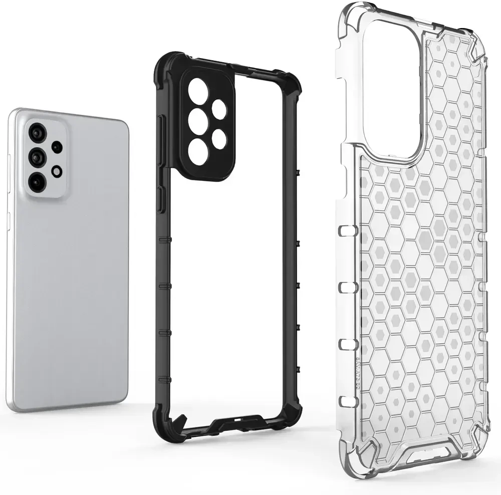 Hurtel Honeycomb dėklas skirtas Samsung Galaxy A73, skaidrus