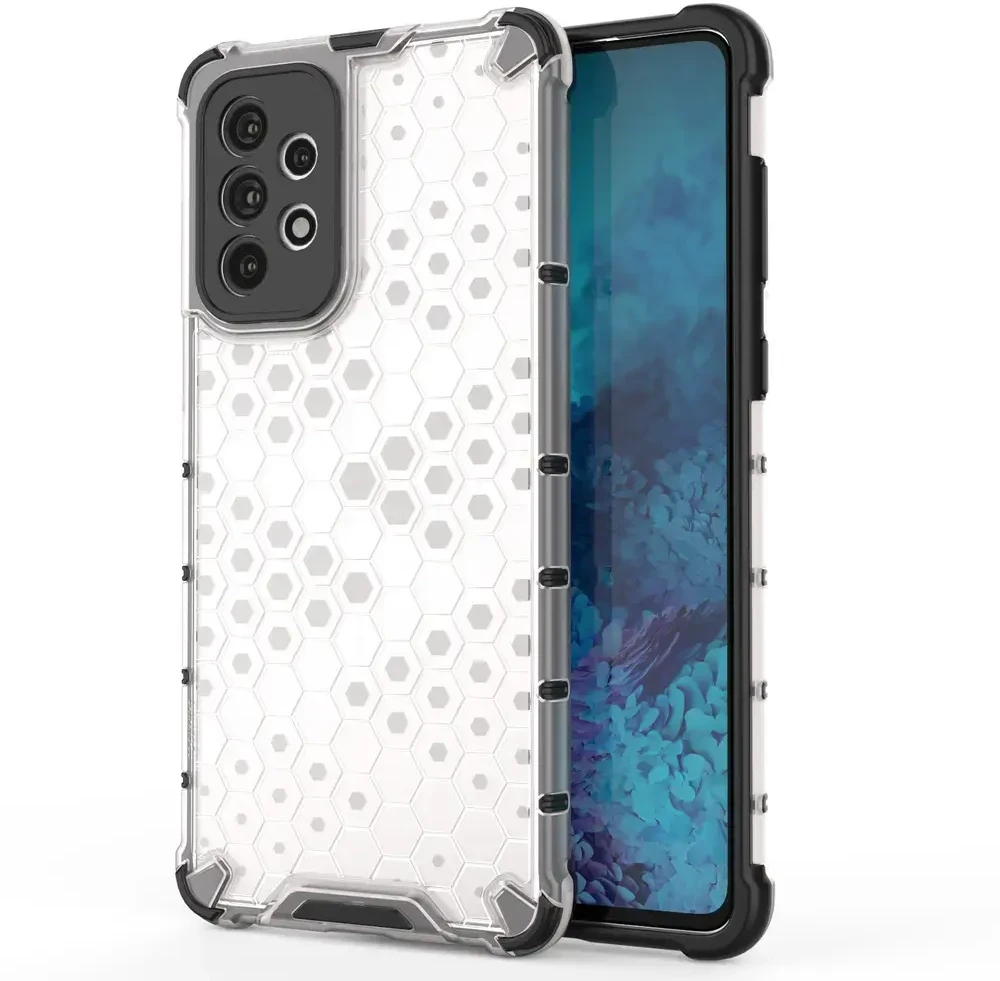 Hurtel Honeycomb dėklas skirtas Samsung Galaxy A73, skaidrus