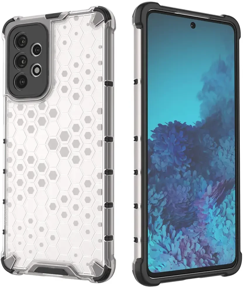Hurtel Honeycomb dėklas skirtas Samsung Galaxy A73, skaidrus