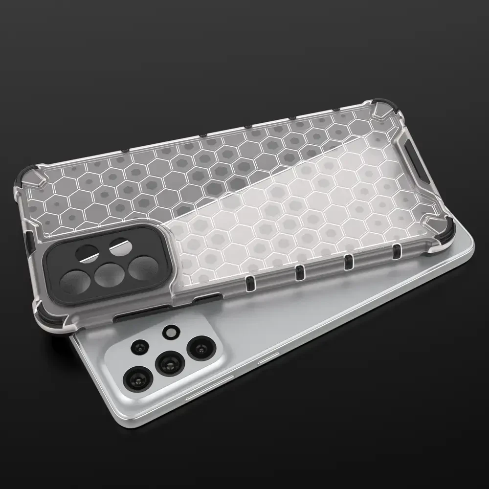 Hurtel Honeycomb dėklas skirtas Samsung Galaxy A73, skaidrus