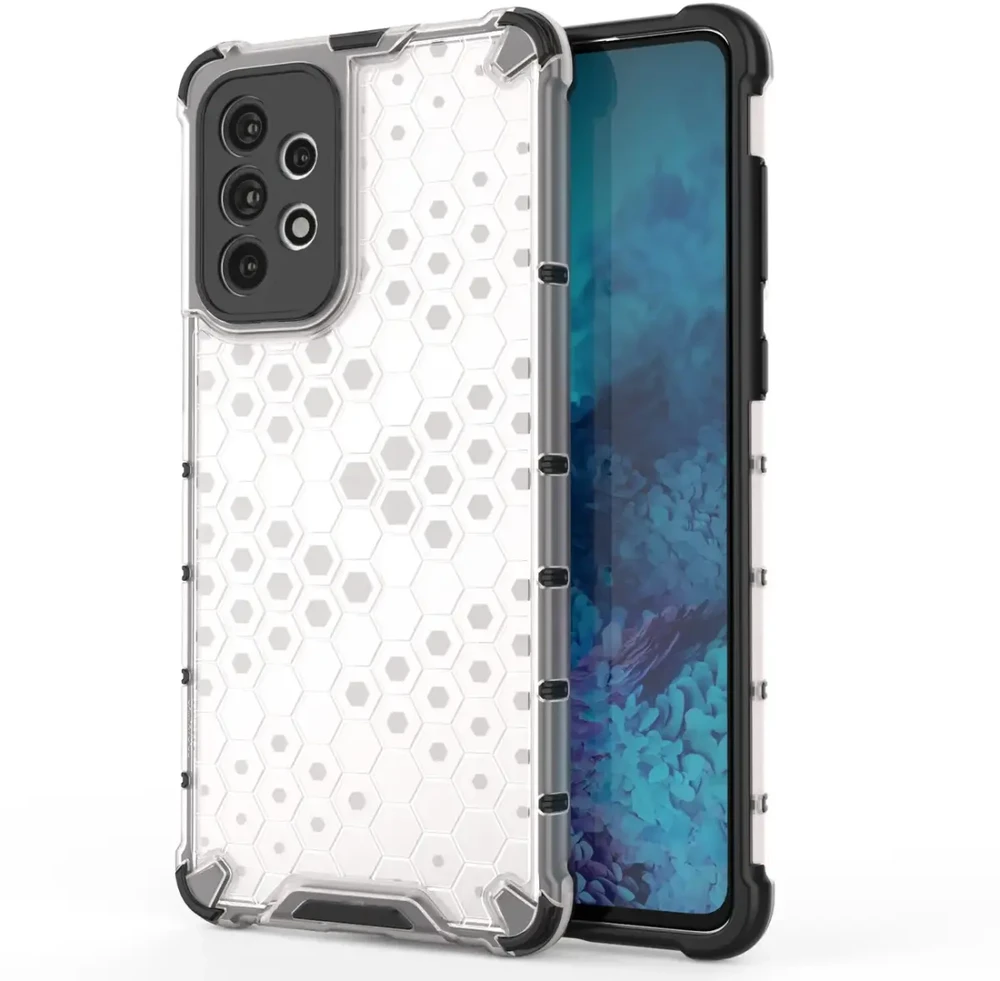 Hurtel Honeycomb dėklas skirtas Samsung Galaxy A73, skaidrus
