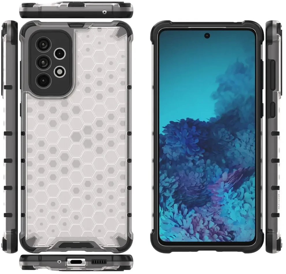 Hurtel Honeycomb dėklas skirtas Samsung Galaxy A73, skaidrus