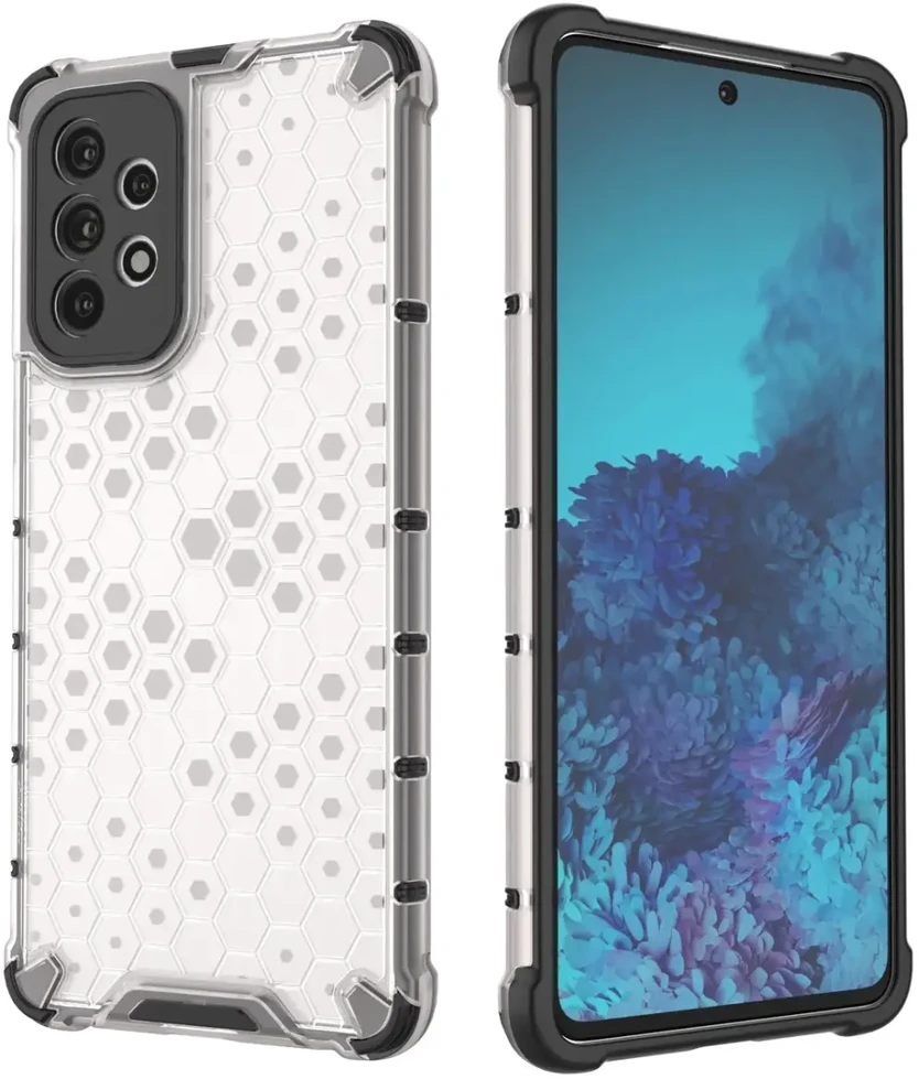 Hurtel Honeycomb dėklas skirtas Samsung Galaxy A73, skaidrus