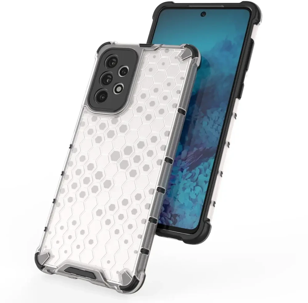 Hurtel Honeycomb dėklas skirtas Samsung Galaxy A73, skaidrus