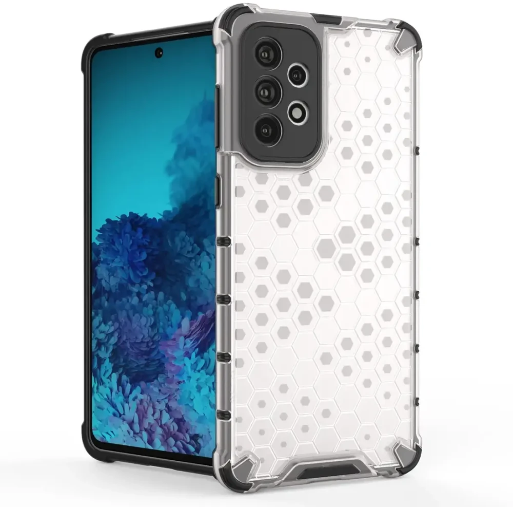 Hurtel Honeycomb dėklas skirtas Samsung Galaxy A73, skaidrus