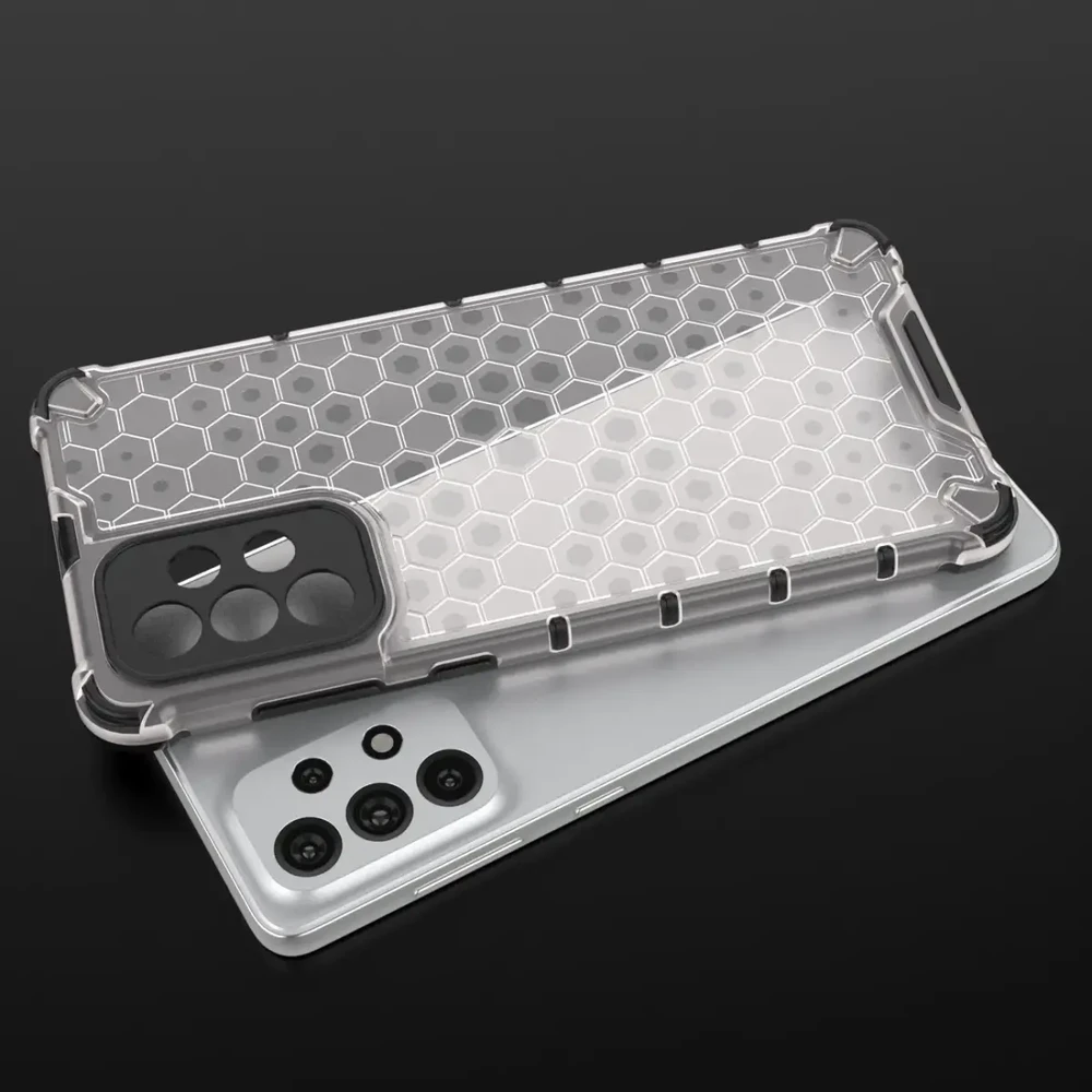 Hurtel Honeycomb dėklas skirtas Samsung Galaxy A73, skaidrus