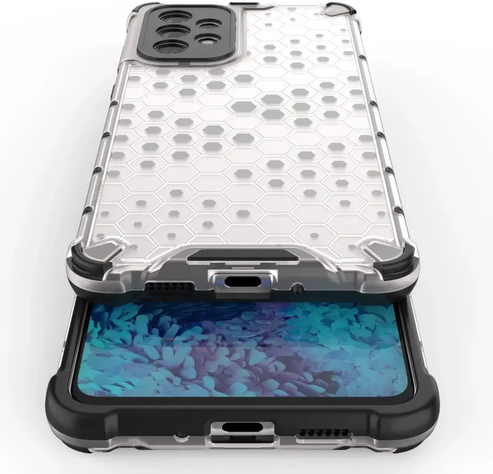 Hurtel Honeycomb dėklas skirtas Samsung Galaxy A73, skaidrus