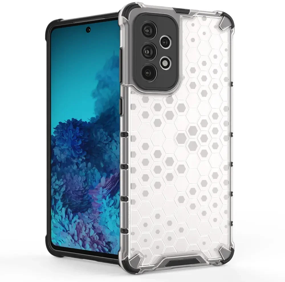 Hurtel Honeycomb dėklas skirtas Samsung Galaxy A73, skaidrus