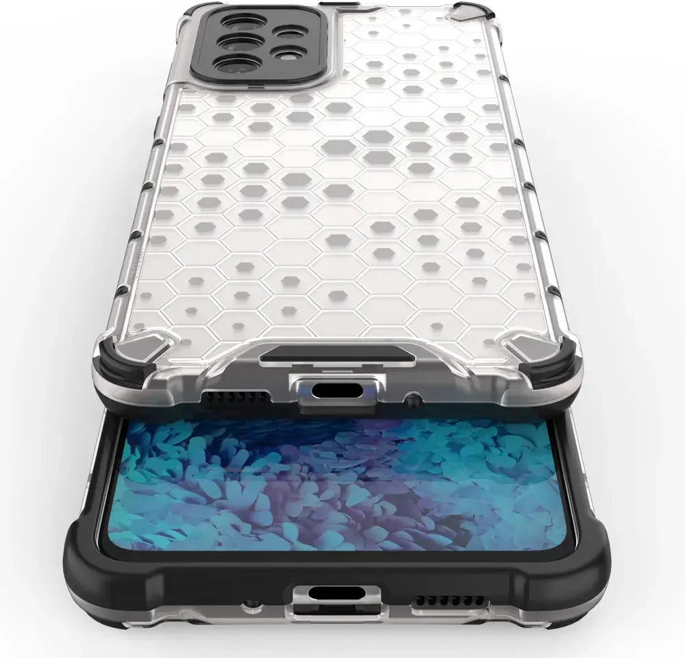 Hurtel Honeycomb dėklas skirtas Samsung Galaxy A73, skaidrus