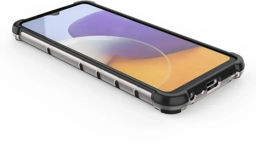 Hurtel Honeycomb dėklas skirtas Samsung Galaxy A22 4G, skaidrus