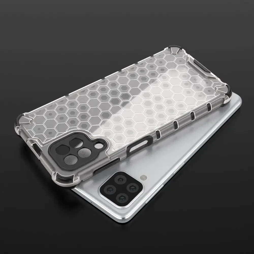 Hurtel Honeycomb dėklas skirtas Samsung Galaxy A22 4G, skaidrus